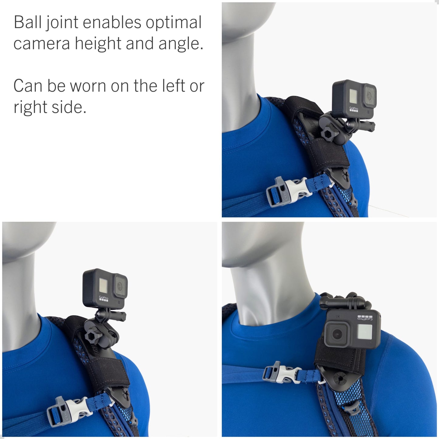 STUNTMAN Pack Mount High-Stability - Backpack Shoulder Strap Mount for Action Cameras - Fits GoPro, DJI Osmo (Action 5 Pro, 4, 3, 2), Insta360 (Ace