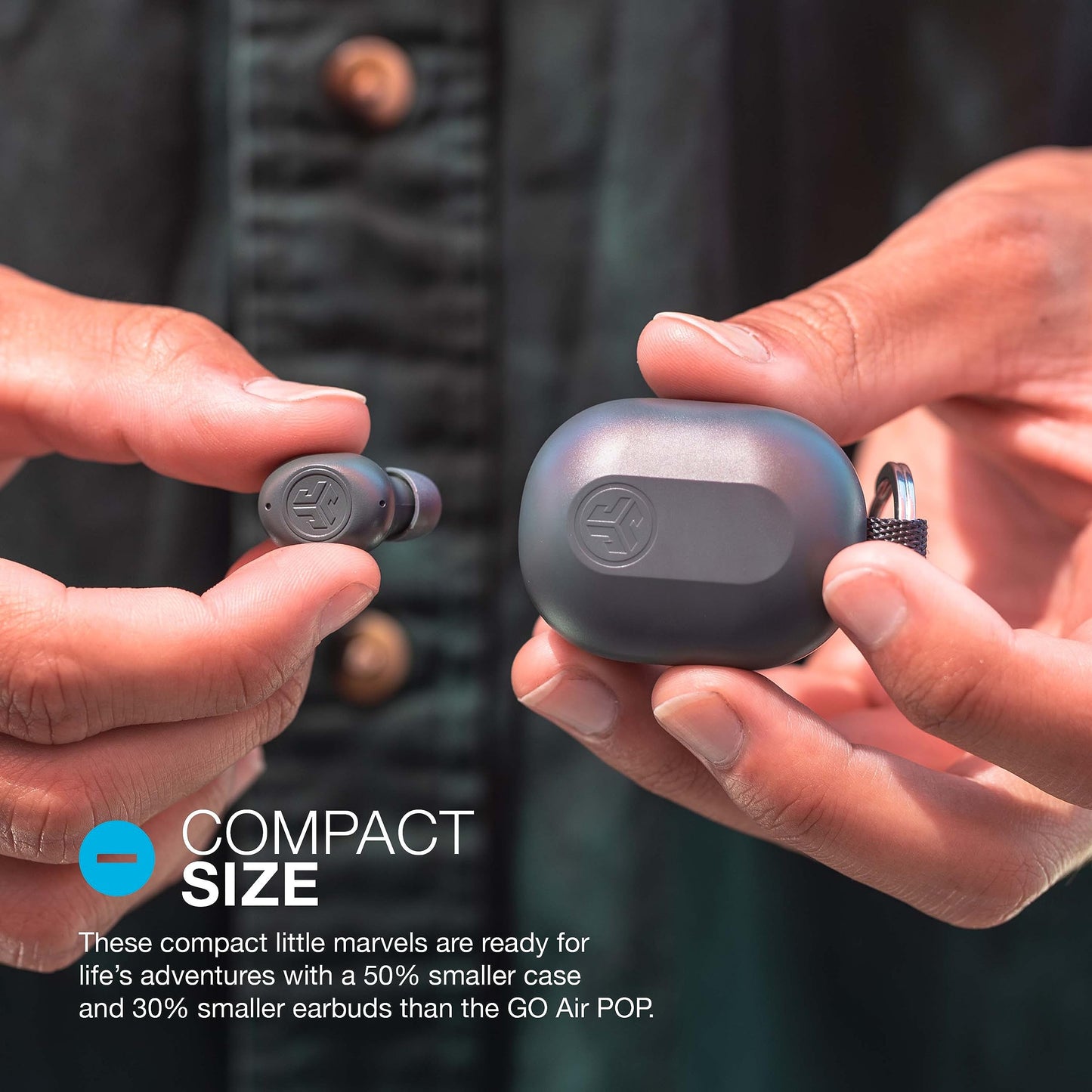 JLab JBuds Mini, True Wireless Earbuds, Bluetooth Multipoint, IP55 Sweat Resistant, Be Aware Audio, Sage