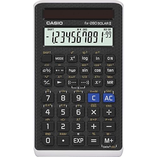 Casio fx-260 Solar II Scientific Calculator | 10-Digit Display | Fraction & Trig Functions | Ideal for Middle School, High School Math, Algebra