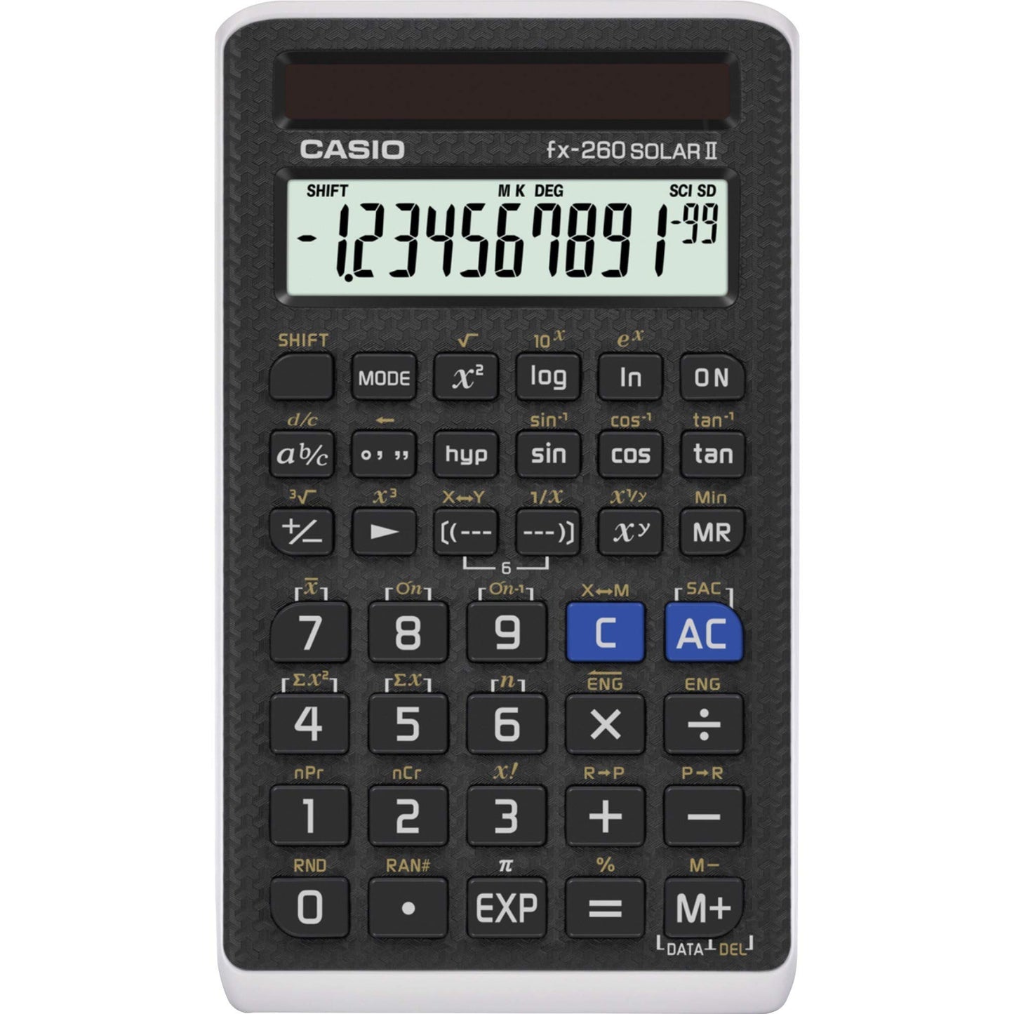 Casio fx-260 Solar II Scientific Calculator | 10-Digit Display | Fraction & Trig Functions | Ideal for Middle School, High School Math, Algebra