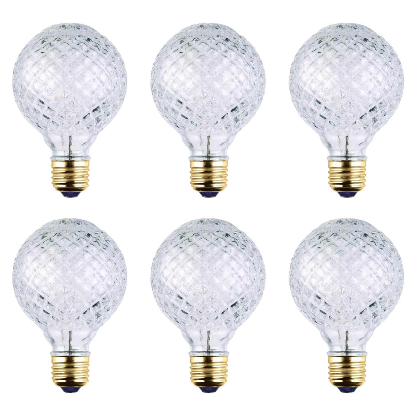 LABORATE LIGHTING, Halogen Light Bulbs, Decorative Light Bulbs, Cut Glass, Outdoor/Indoor Vanity Light Bulb, 40 Watt Halogen Bulb, Completely