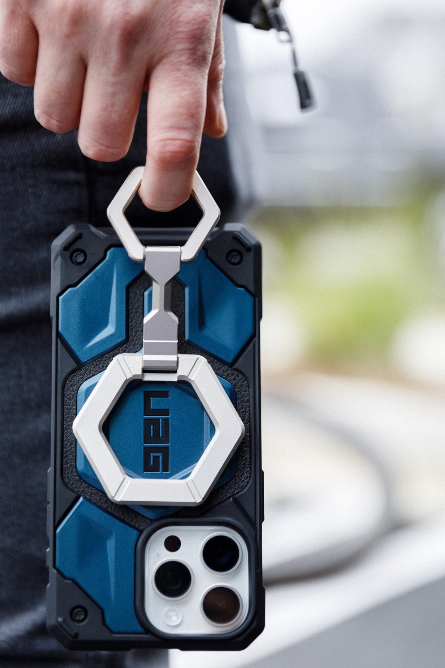 URBAN ARMOR GEAR UAG Magnetic Phone Ring Stand Compatible with MagSafe Magnet, Removable Metal Finger Ring Grip & 360 Rotation Adjustable Kickstand