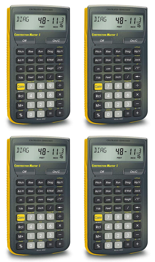 Calculated Industries 4050 Construction Master 5 Construction Calculator Pack of 4