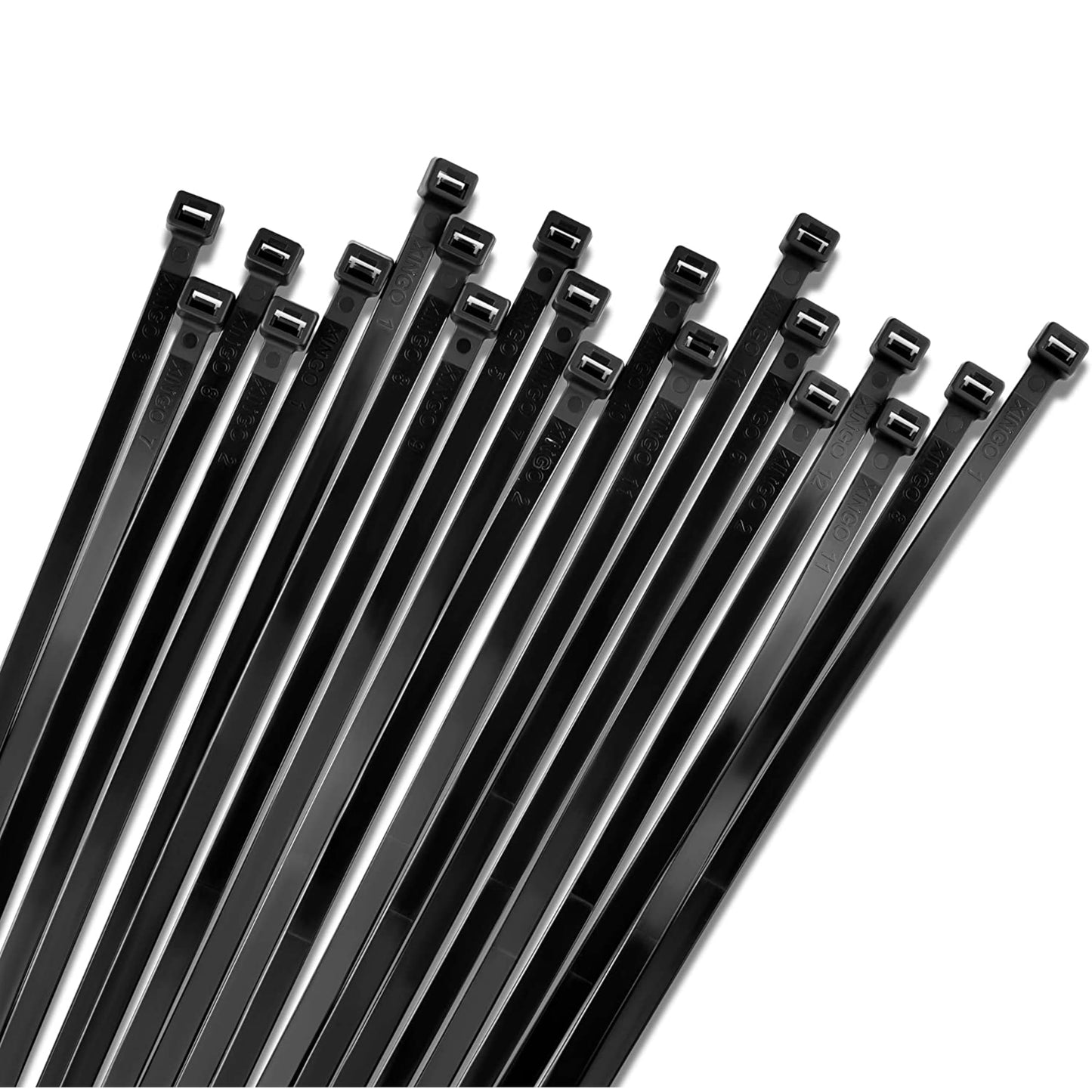 Bolt Dropper 11" Black Cable Ties, 1000 Pack, 50 lbs Tensile Strength - Heavy Duty Zip Ties, Self-Locking Premium Nylon Tie Wraps for Indoor