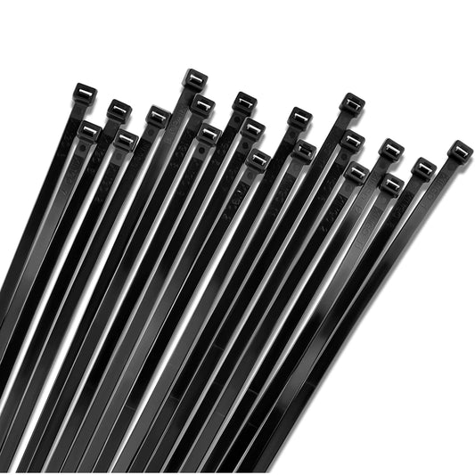 Bolt Dropper 11" Black Cable Ties, 1000 Pack, 50 lbs Tensile Strength - Heavy Duty Zip Ties, Self-Locking Premium Nylon Tie Wraps for Indoor