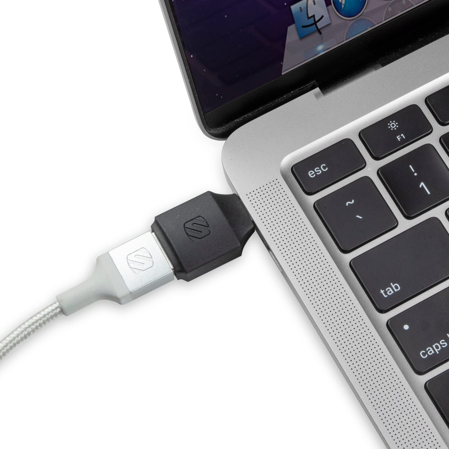 Scosche CAA2PK-SP Strikeline USB Type-A to USB Type-C Adapter 2-Pack - Black