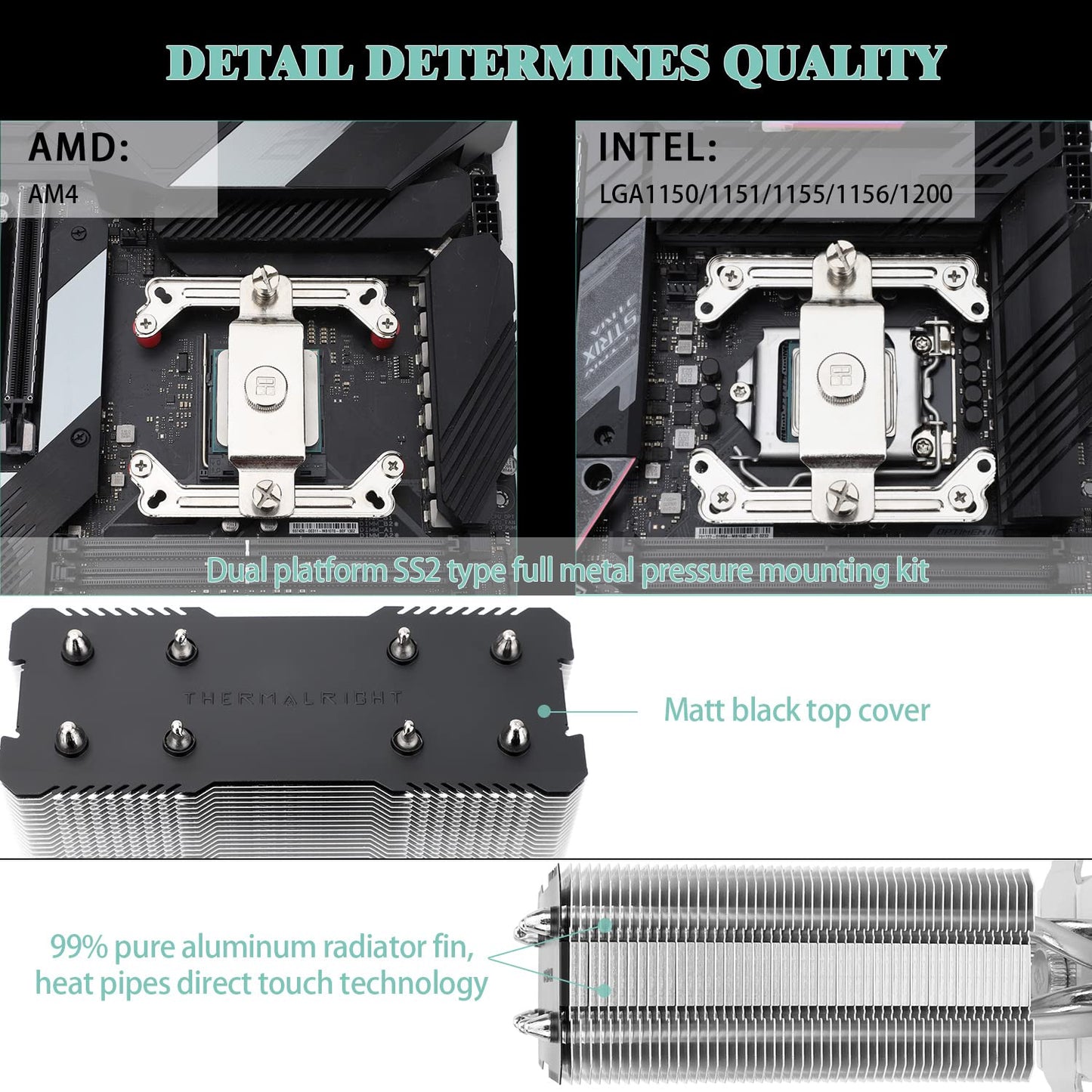 Thermalright Assassin X120 Refined SE CPU Air Cooler, 4 Heat Pipes, TL-C12C PWM Fan, Aluminium Heatsink Cover, AGHP Technology, for AMD AM4/AM5/Intel