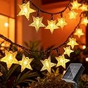 Twinkle Solar Star String Lights Outdoor Waterproof Fairy Lights 39FT 100 LED with 8 Lighting Modes for Camping Garden Wedding Party Tree Holidays