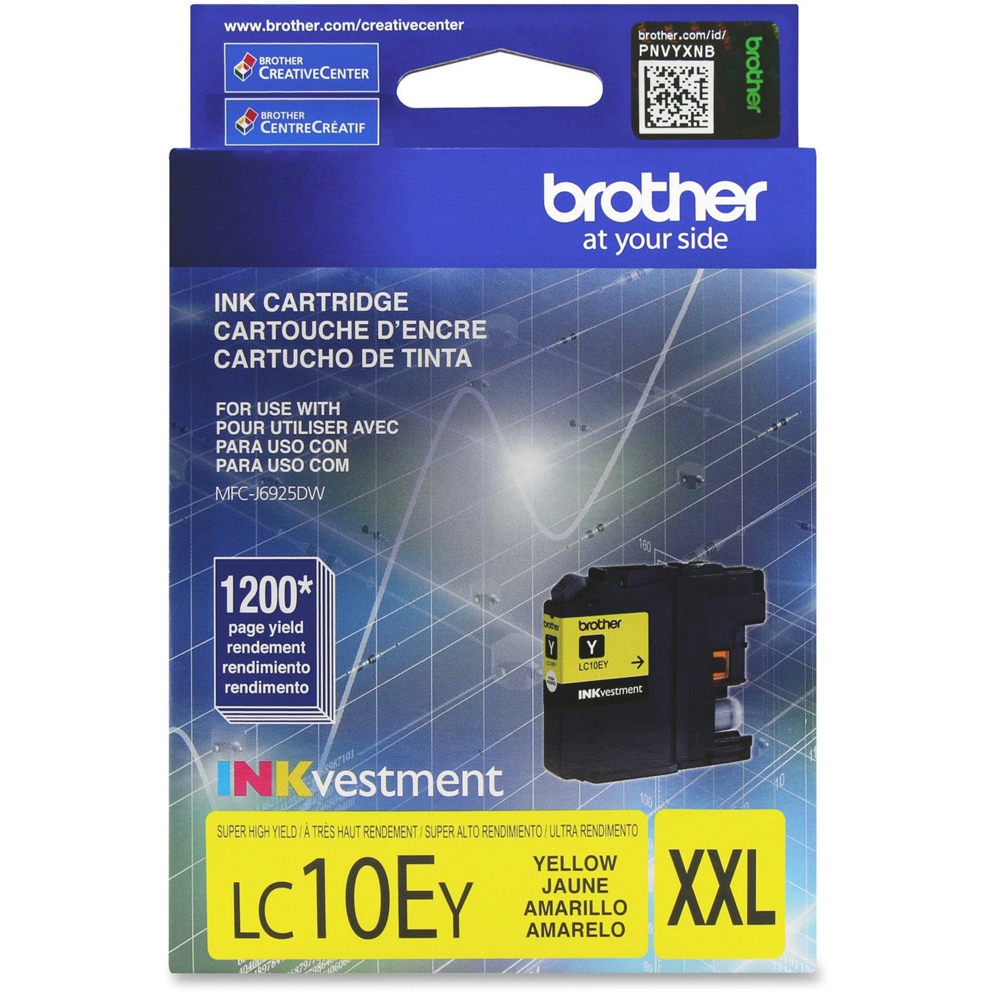 Brother Printer LC10EY Super High Yield Yellow Ink Cartridge