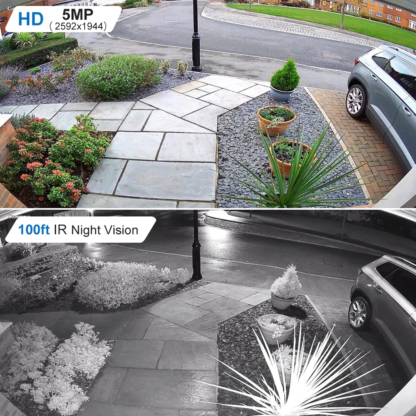 Anpviz 5MP PoE IP Dome Camera with Audio/Mic, IP Security Camera Outdoor Indoor, 98ft IR Night Vision, IP66 Waterproof, 2.8mm Lens, 24/7 Recording