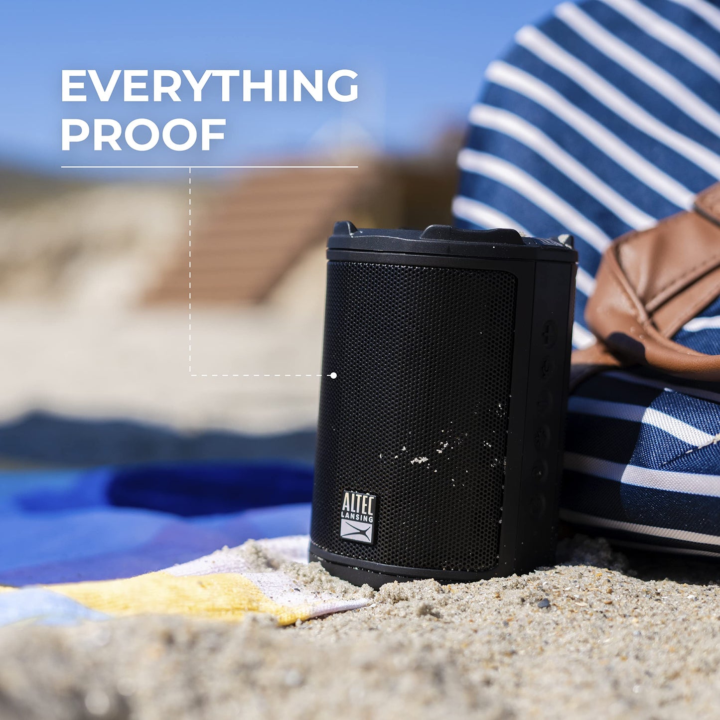 Altec Lansing - HydraMotion Wireless Bluetooth Speaker with 360 Degree Sound, Portable IP67 Waterproof for Outdoors, Shockproof, Snowproof, Everything