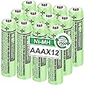 OSIM 12Pack BK-40AAABU Ni-MH AAA Rechargeable Batteries 400mah AAA Ni-MH Rechargeable Batteries 1.2V for Panasonic Cordless Phones, Remote Controls