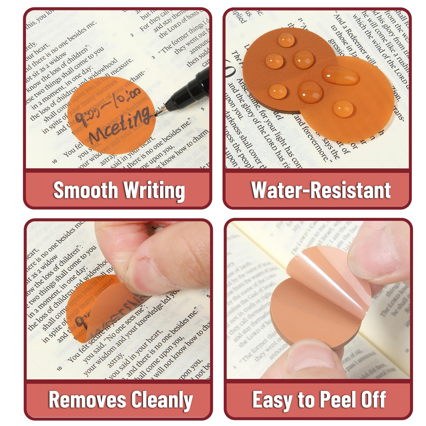 Mr. Pen- Round Transparent Sticky Notes, 1.1” Diameter, 14 Pads, 560 Sheets