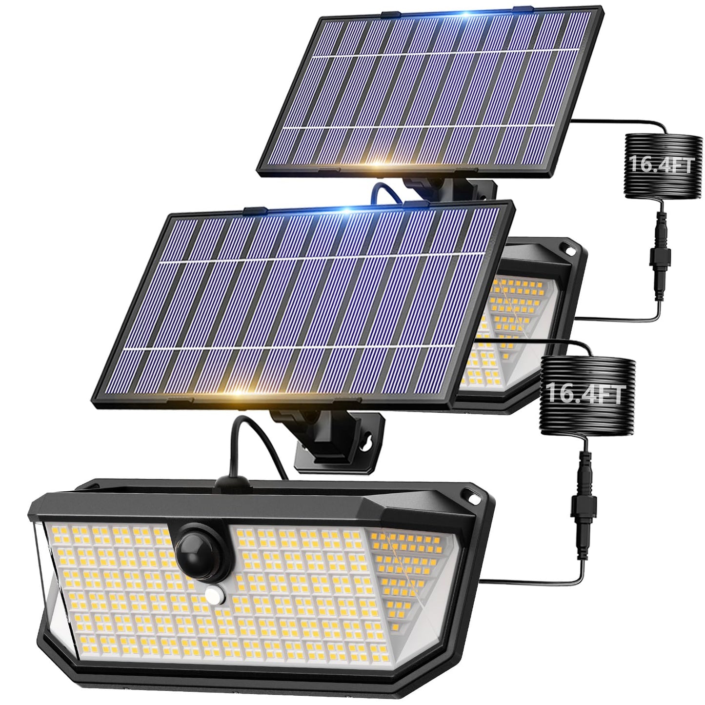 SyouHome Solar Motion Lights Outdoor, 388 LED 4000 LM Solar Flood Lights