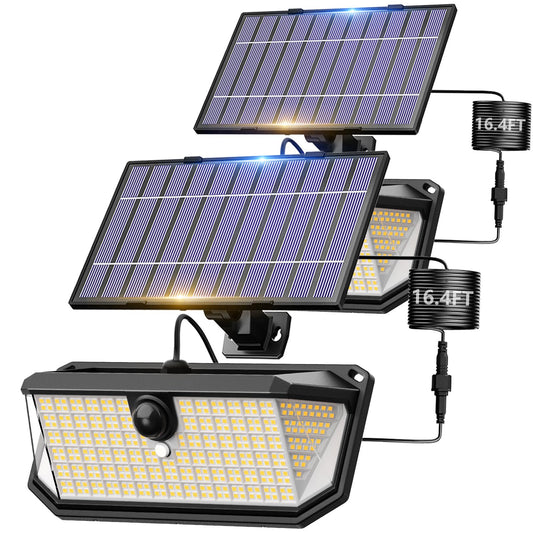 SyouHome Solar Motion Lights Outdoor, 388 LED 4000 LM Solar Flood Lights
