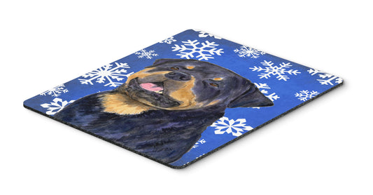 Caroline's Treasures SS4662MP Rottweiler Winter Snowflakes Holiday Mouse Pad, Hot Pad or Trivet for Home Office Gaming Working Computers Laptop Mouse