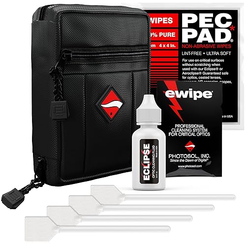 Photographic Solutions Digital Survival Kit - Type-1 (20mm) Sensor Swab, PEC-PAD Photo Wipes, E-Wipe Packet, Eclipse Optic Cleaning Fluid - Camera
