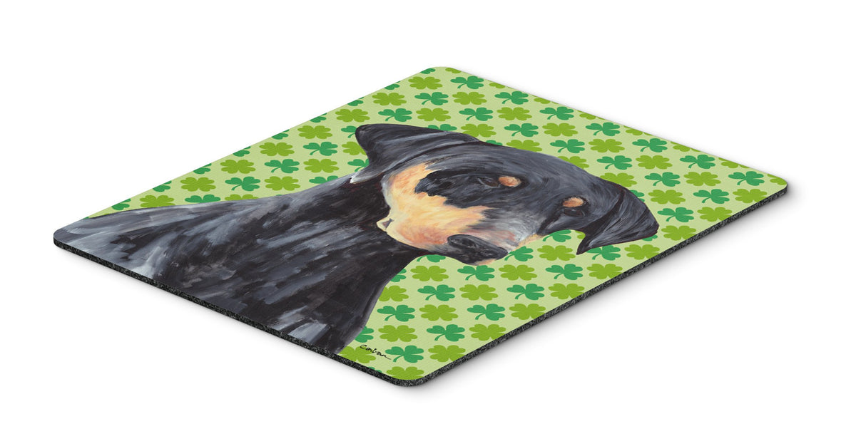 Caroline's Treasures SC9297MP Doberman St. Patrick's Day Shamrock Portrait Mouse Pad, Hot Pad or Trivet for Home Office Gaming Working Computers
