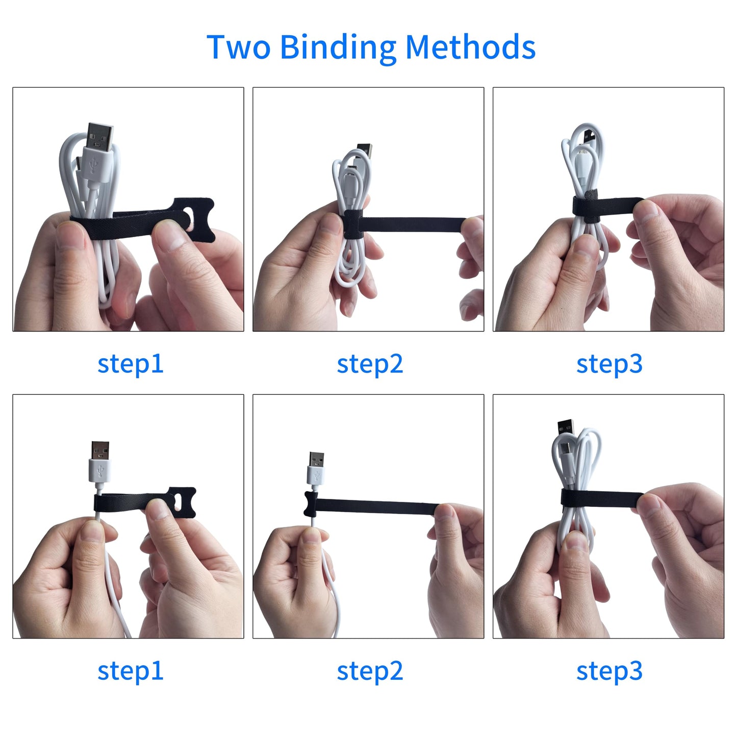 200 PCS 6 Inches Black Reusable Cable Ties, Adjustable Cord Straps, Cable Organizer, Cord Wrap and Hook Loop Cords Management,Adjustable Cord Ties