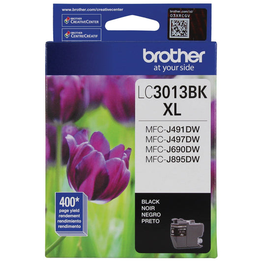 Brother Printer LC3013BKS Single Pack Cartridge Yield Up to 400 Pages LC3013 Ink Black