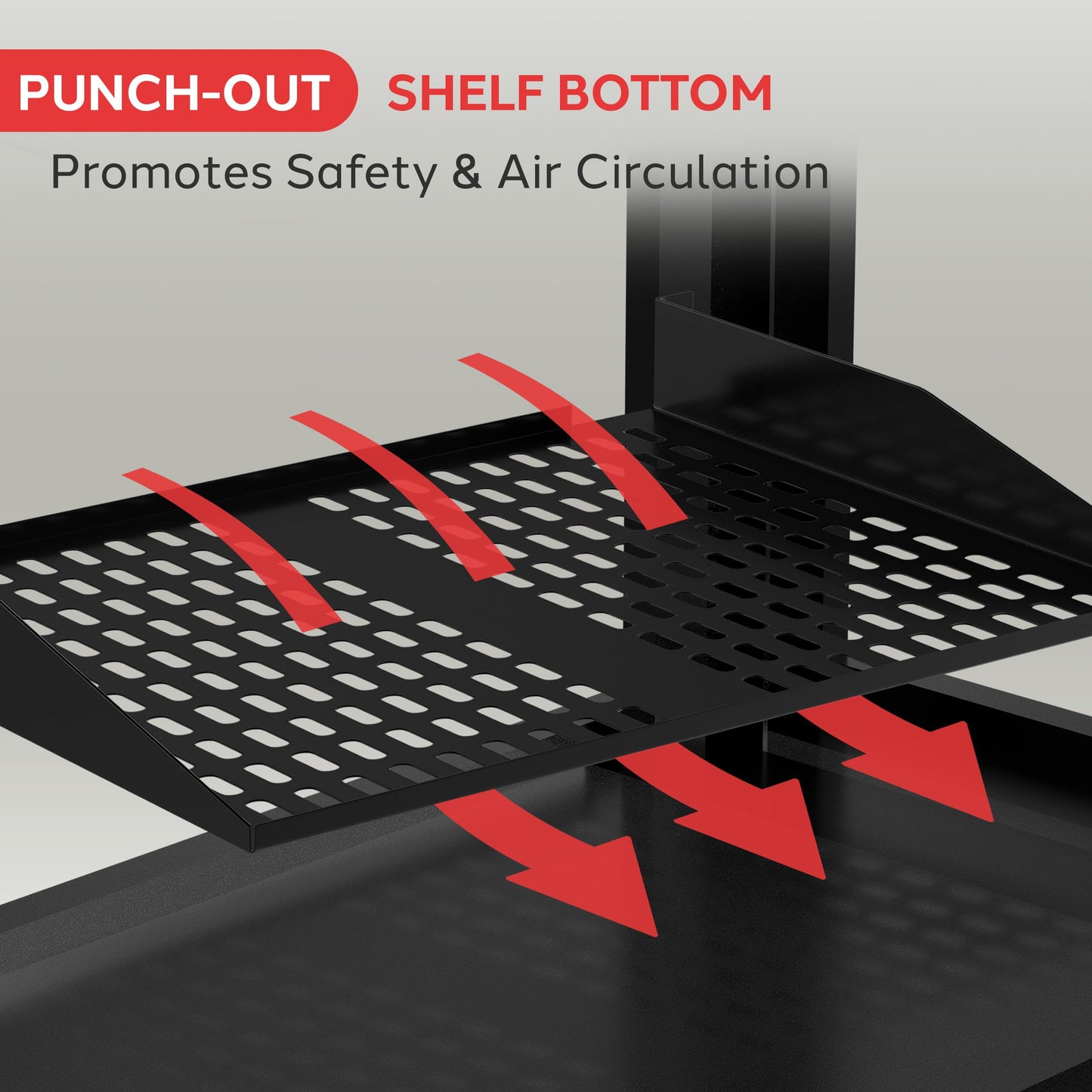Pyle 19-Inch 2U Server, Vented Shelves for Good Air Circulation, Cantilever, Wall Rack, Universal Device, Cabinet Shelf, Computer Case Mounting Tray