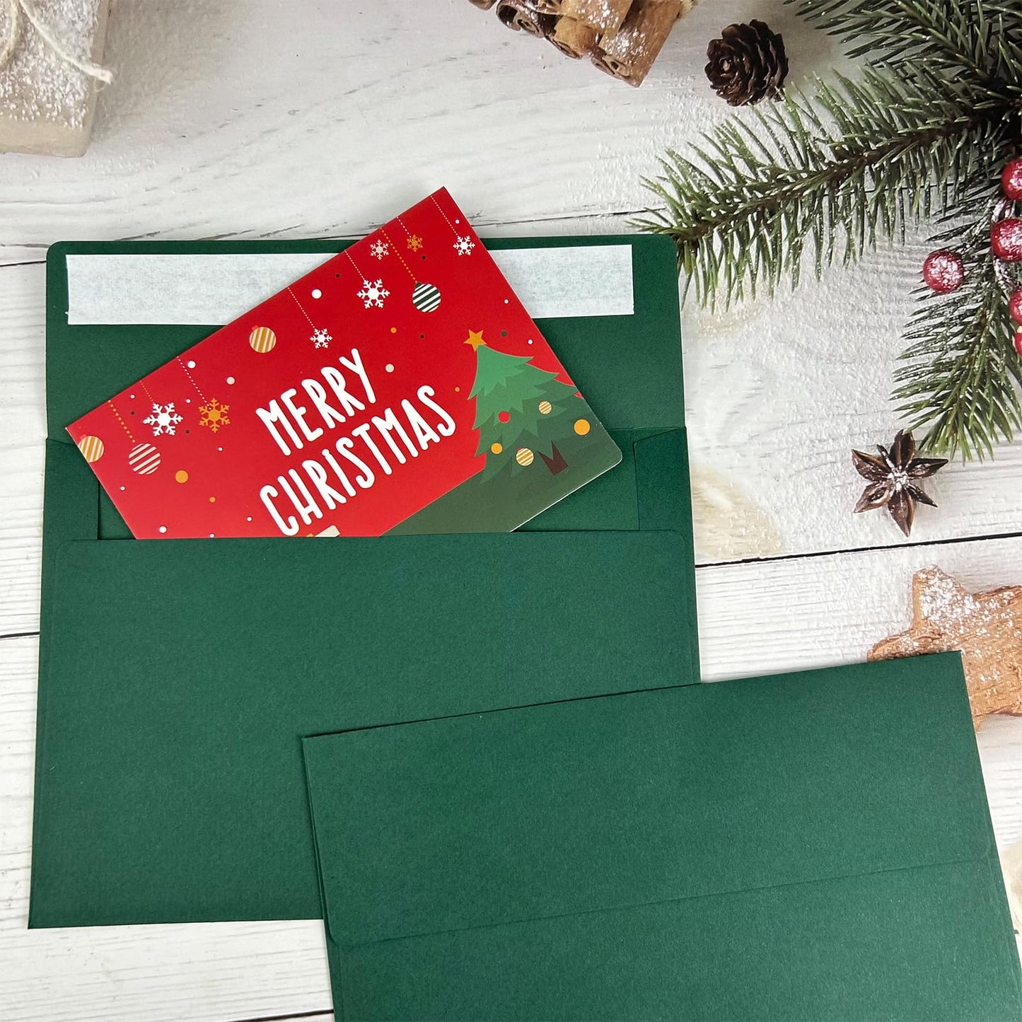 Rinrda 4x6 Envelopes For Invitation((50, Dark green, A6)