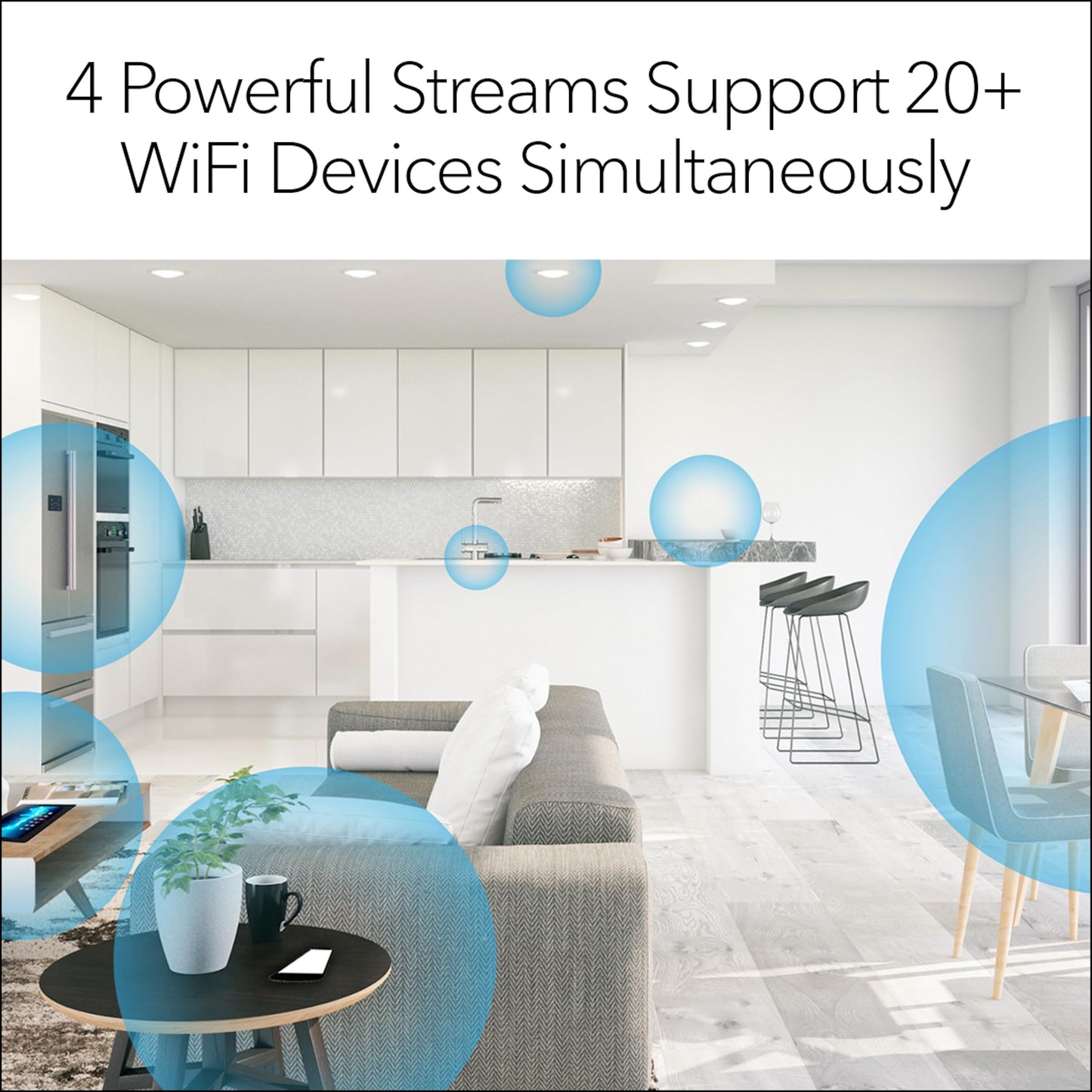 NETGEAR WiFi 6 Mesh Range Extender (EAX15) - Add up to 1,500 sq. ft., 20 Devices with AX1800 Dual-Band Wireless Signal Repeater (up to 1.8 Gbps