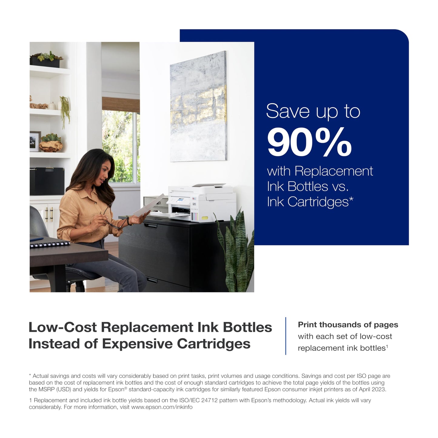 Epson EcoTank ET-4800 Wireless All-in-One Cartridge-Free Supertank Printer with Scanner, Copier, Fax, ADF and Ethernet - Ideal-for Your Home Office
