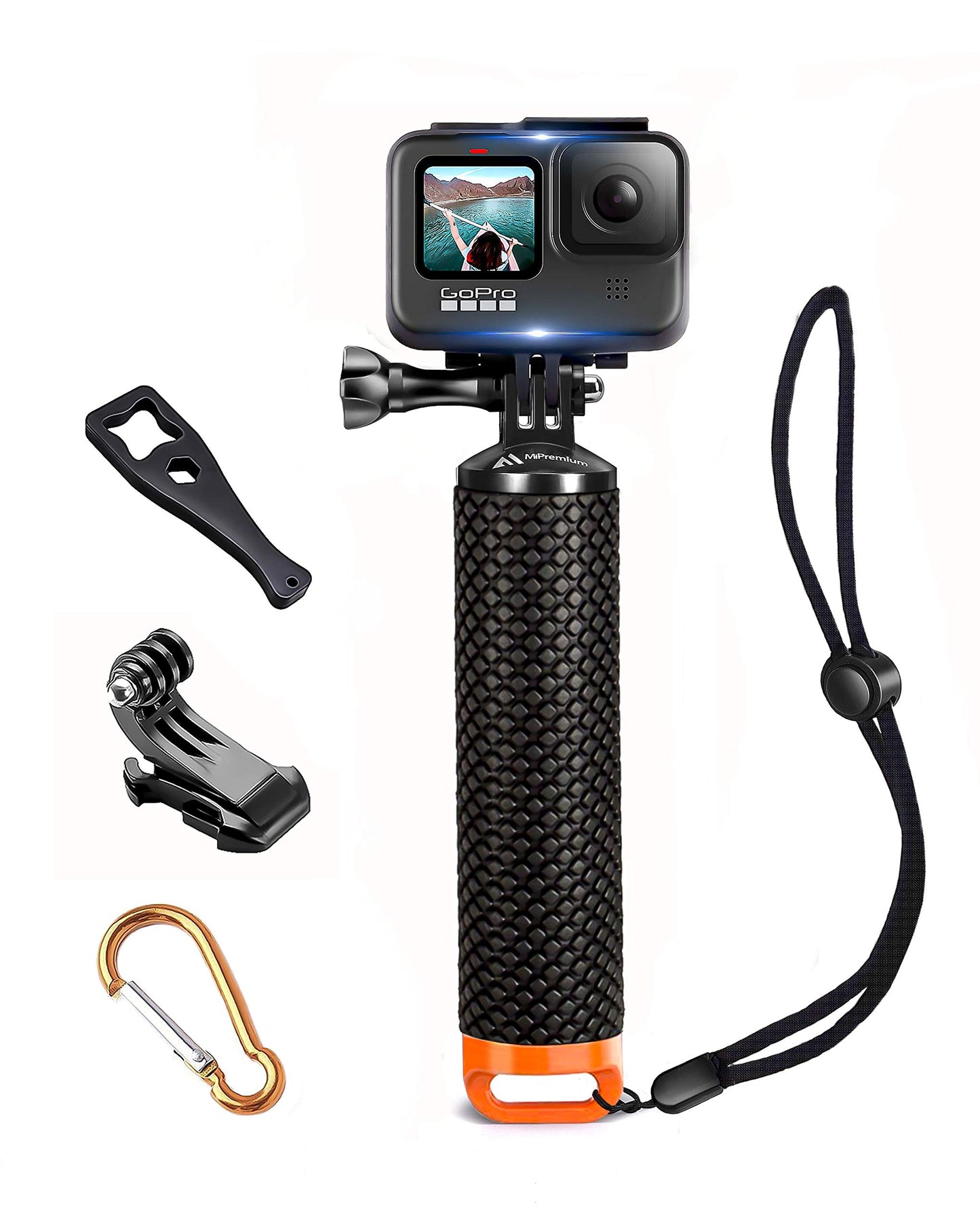 Floating Hand Grip Waterproof Monopod for GoPro Hero 13 12 11 10 9 8 7 6 5 4 3+ Session Black Silver Action Camera Handler & Handle Mount Accessories