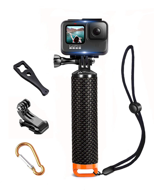 Floating Hand Grip Waterproof Monopod for GoPro Hero 13 12 11 10 9 8 7 6 5 4 3+ Session Black Silver Action Camera Handler & Handle Mount Accessories