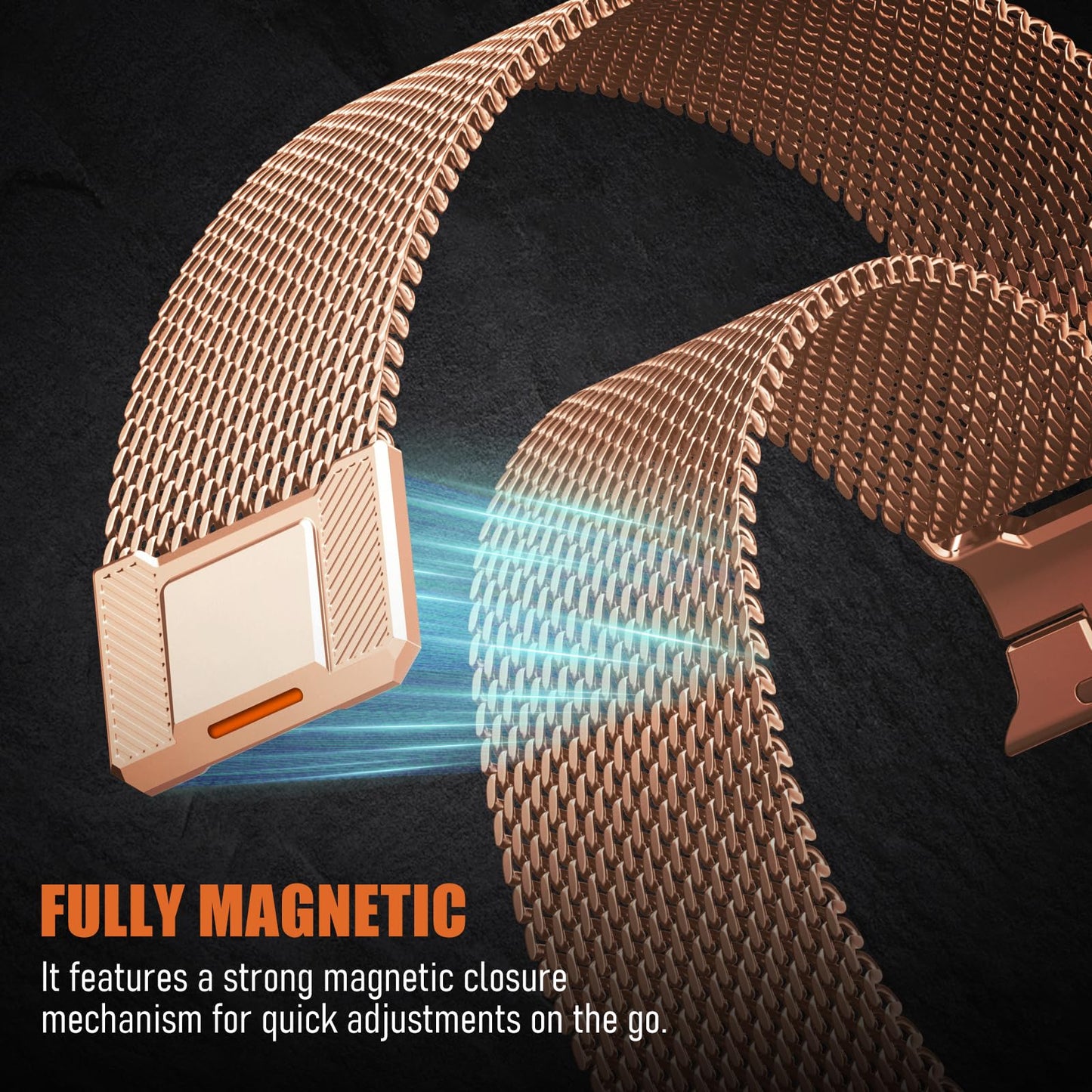 BXUXOHS Milanese Loop for Apple Watch Ultra 3/2 Band 49mm 46mm 45mm 44mm 42mm Men,Tactical Mecha Strap Military-Grade Design,Magnetic Metal Wristband