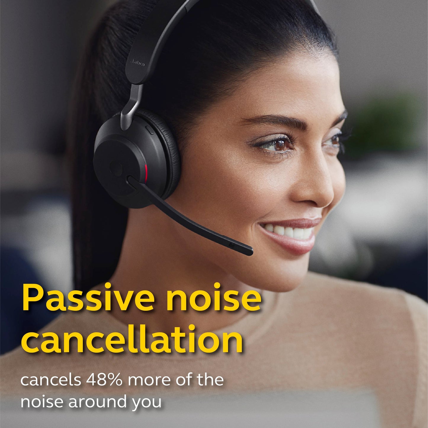 Jabra Evolve2 65 UC Wireless Headphones with Link380a, Stereo, Black - Wireless Bluetooth Headset for Calls and Music, 37 Hours of Battery Life…