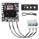 T100HS-W Power Amplifier Board Bluetooth5.2 TPA3221 Chip 2.0 Channel 100W×2,Audio Power Amplifier with Front Panel