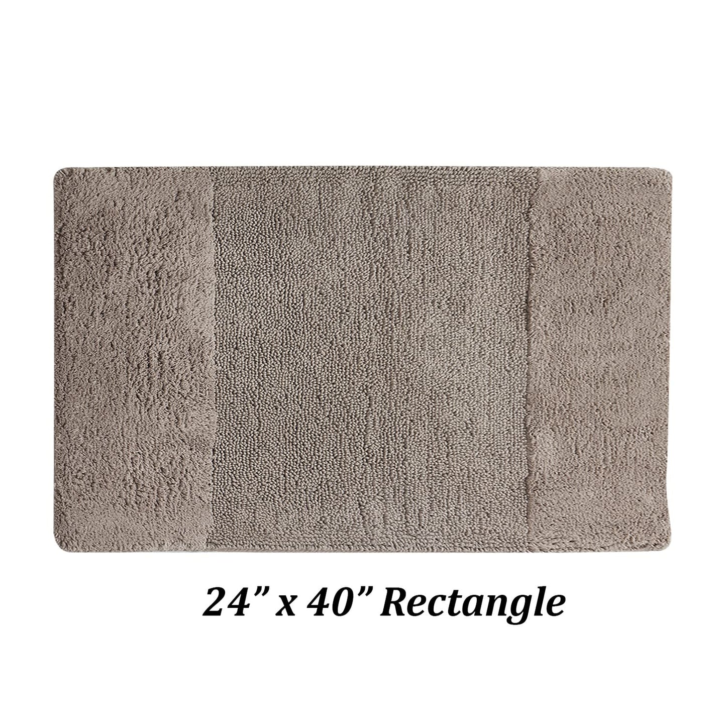 Better Trends Bathroom Rug 100% Cotton Non-Slip Washable Bath Mat, Soft & Absorbent Bath Rugs for Bath Room, Shower, Bathtub and Spa Floors 24" x 40"…