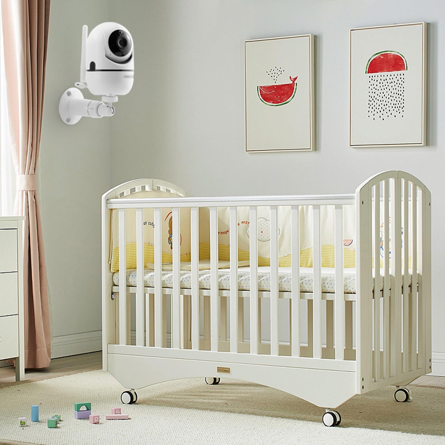 LEFXMOPHY HB6250 Wall Mount for HelloBaby HB6351 / HB6351-2 / HB 6550 / HB 6550 PRO Baby Monitor Camera Hello Baby Holder with Base Plate Stand