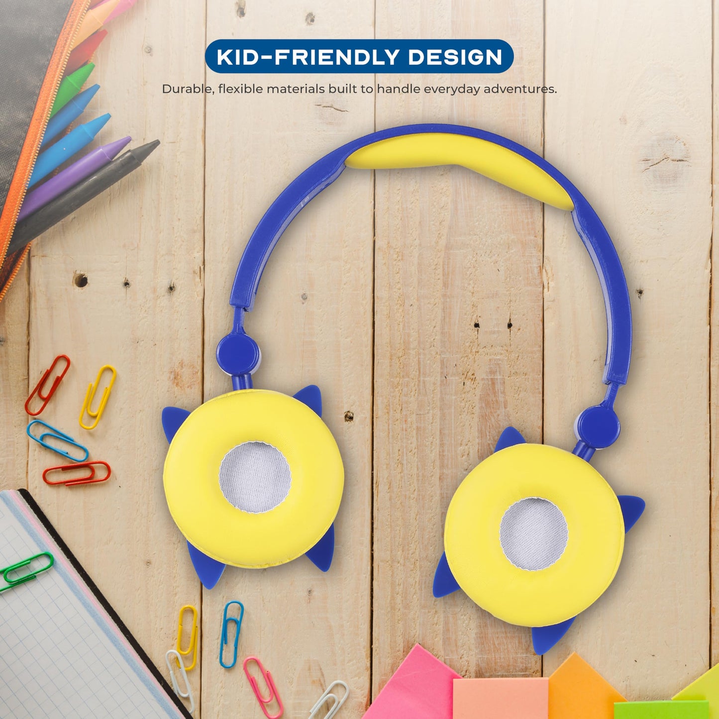Sonic The Hedgehog - Kids Bluetooth Headphones, Wireless & Wired Over-Ear Headphones with Safe Volume, Adjustable Headband, Rechargeable Battery…