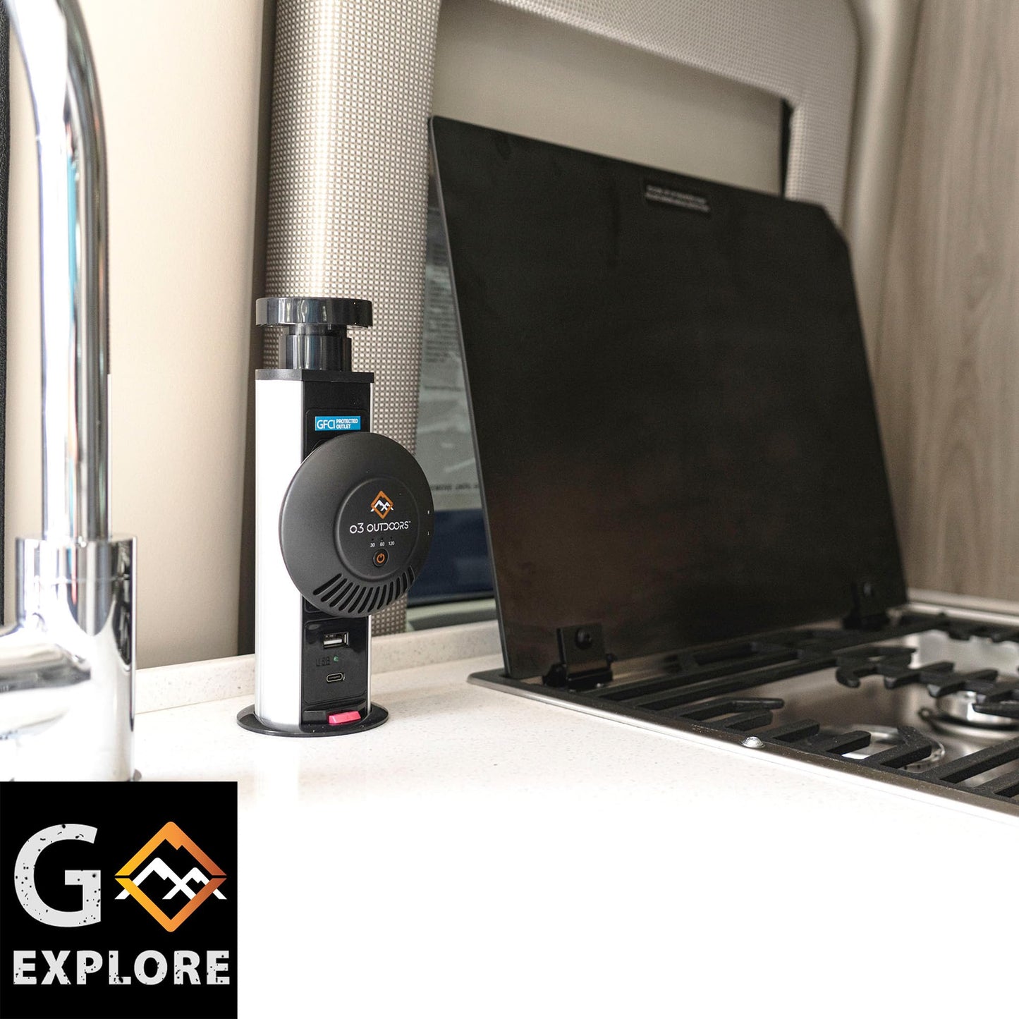 O3 Outdoors Zone 300 Ozone Odor Eliminator, 2 Power Settings, Multiple Cycles, Eliminate Bad Odors in Bedroom, Bathroom, RV, Closet, Simple to Use