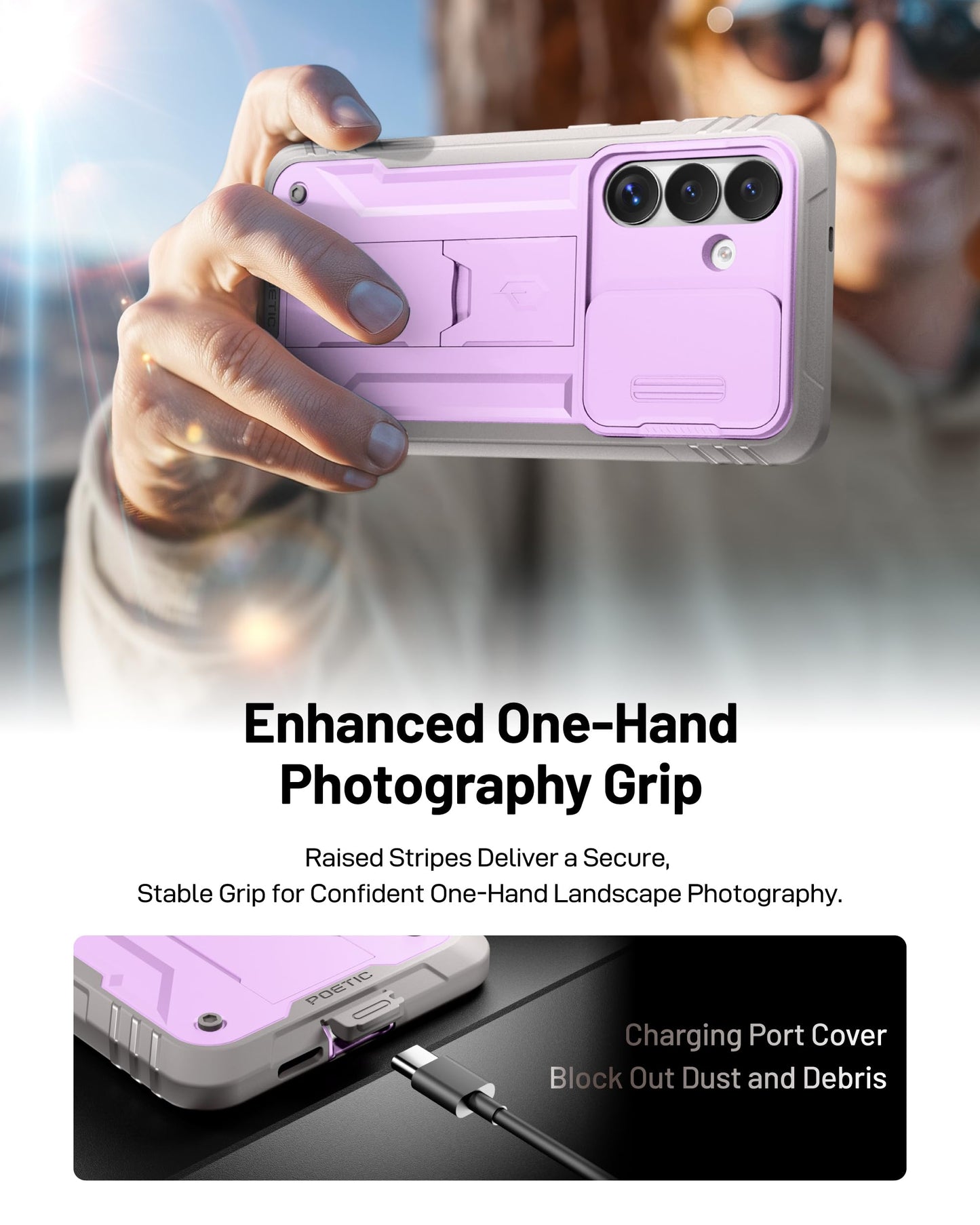 Poetic Revolution Case for Samsung Galaxy S26 Plus, [Slide Camera Cover], [20FT Mil-Grade Drop Tested], Full-Body Military Grade Rugged Dual-Layer