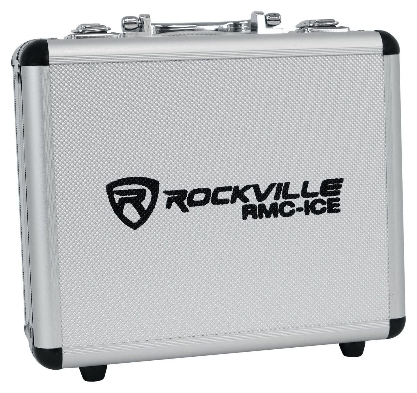 Rockville RMC-ICE Pro Dynamic Vocal Microphone, Cardioid, Faux Diamond-Covered, Rugged Metal Body, 2 Cables, Case, Mic Clip, for Stage, Studio