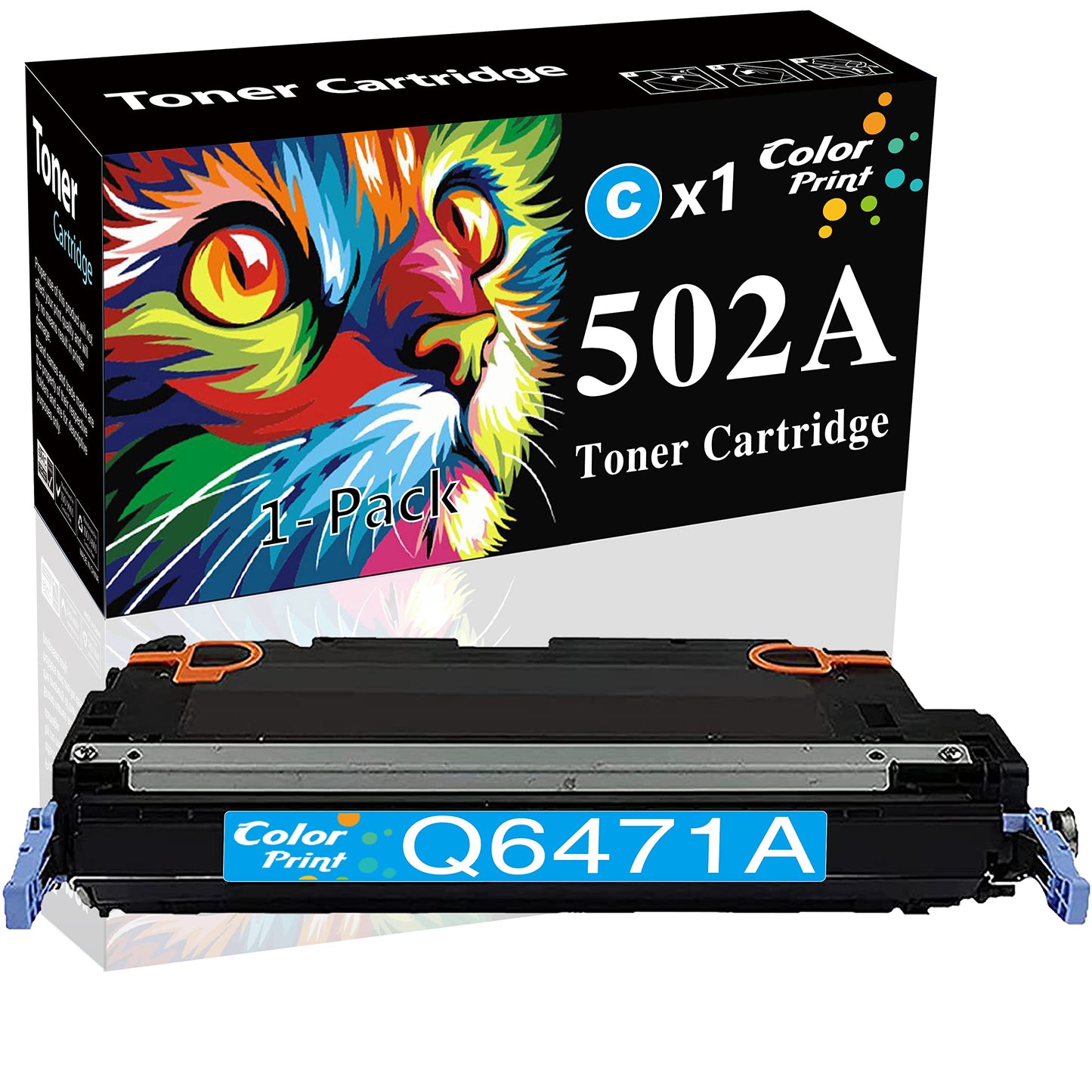 Color Print Compatible 502A Toner Cartridge Replacement for HP Q6471A 6471A Q6471 Work with 3600N 3600DN 3800N 3800DN 3800DTN CP3505 CP3505N CP3505X
