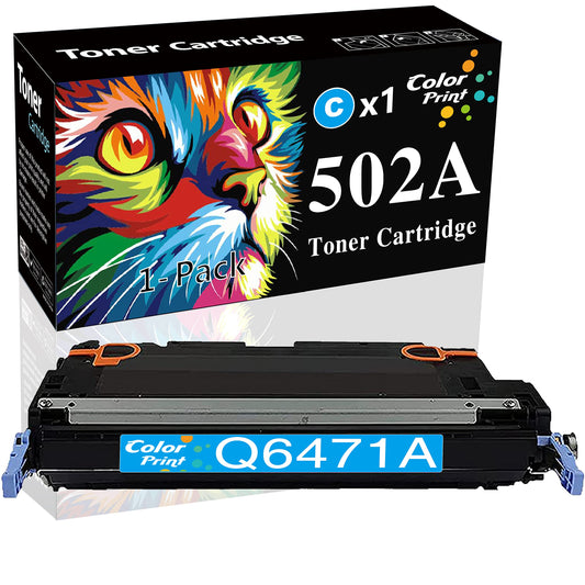 Color Print Compatible 502A Toner Cartridge Replacement for HP Q6471A 6471A Q6471 Work with 3600N 3600DN 3800N 3800DN 3800DTN CP3505 CP3505N CP3505X