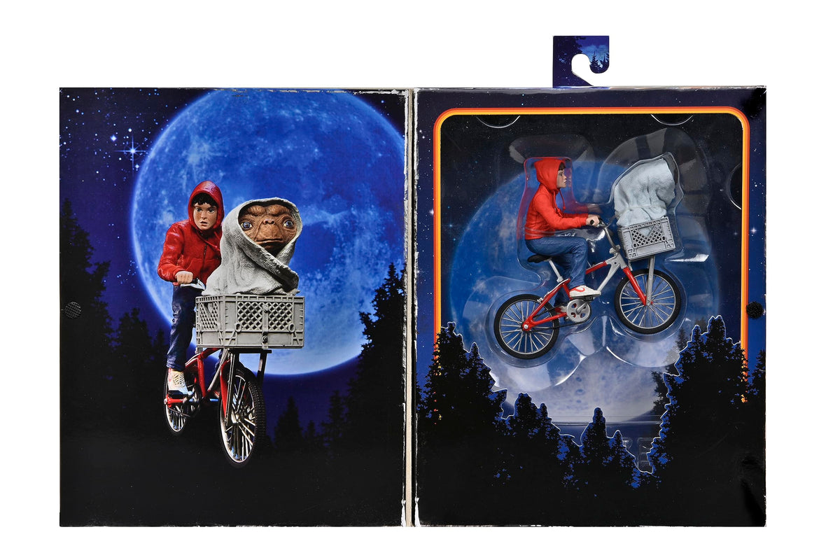 NECA - E.T. The Extra-Terrestrial 40th Anniversary 7? Scale Action Figure - Elliott & E.T. on Bicycle