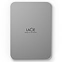 LaCie Mobile Drive, 2TB, External Hard Drive Portable - Moon Silver, USB-C 3.2, for PC and Mac, Post-Consumer Recycled, with Adobe All Apps Plan