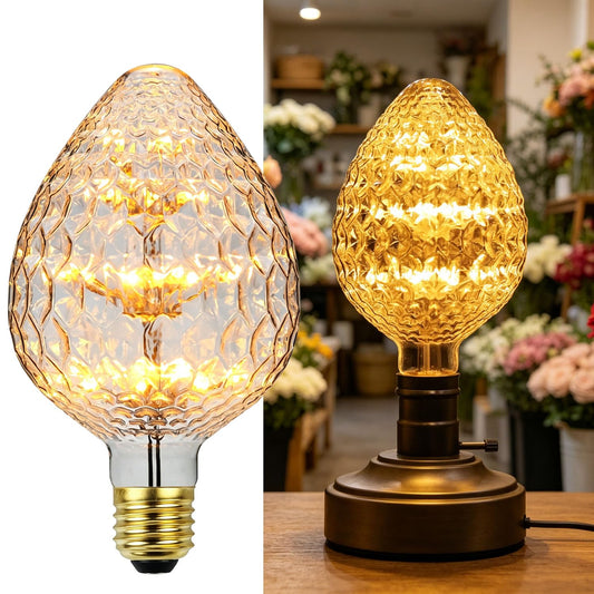 TIANFAN RGB Led Bulb Firework Starry Edison Bulb Warmth Glow 3W Decorative Light Bulbs (Strawberry)