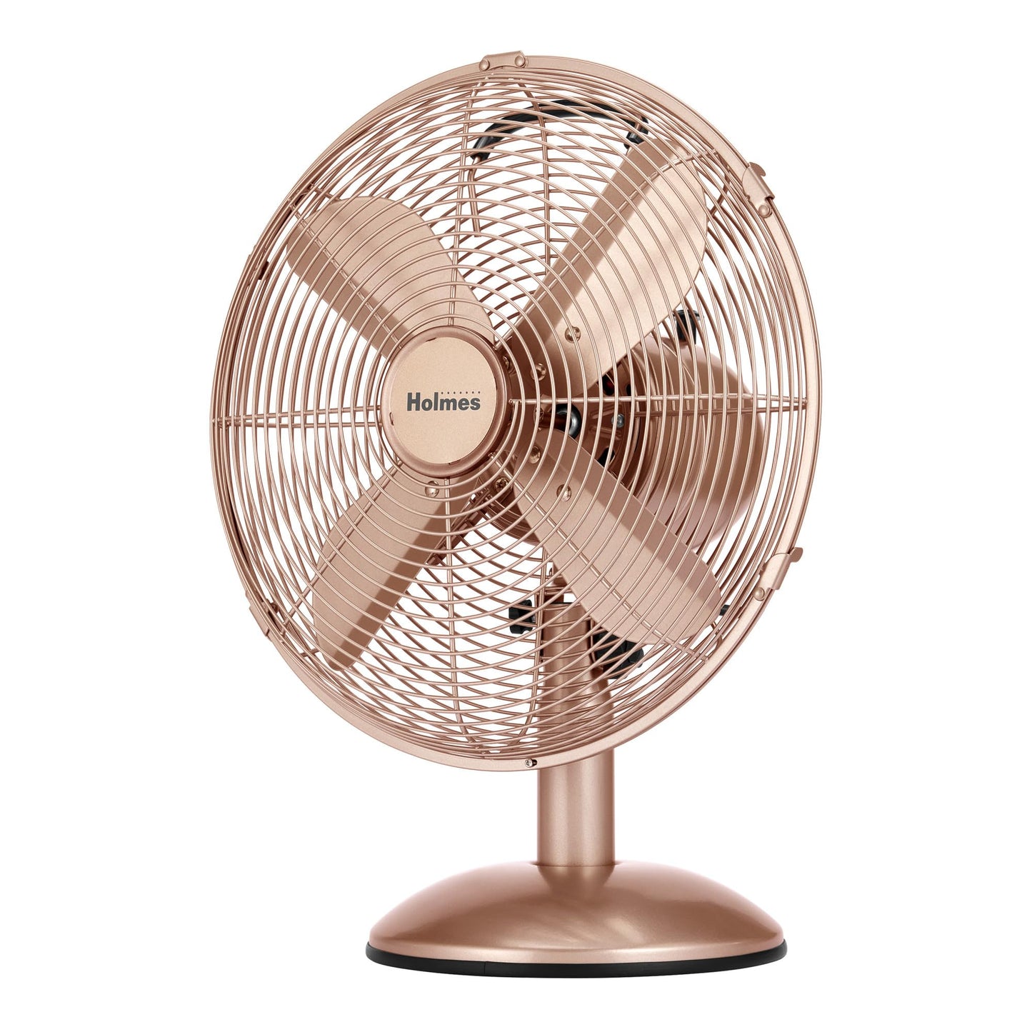 Holmes 12" Vintage Metal Table Fan 3-Speed Brushed Copper Finish