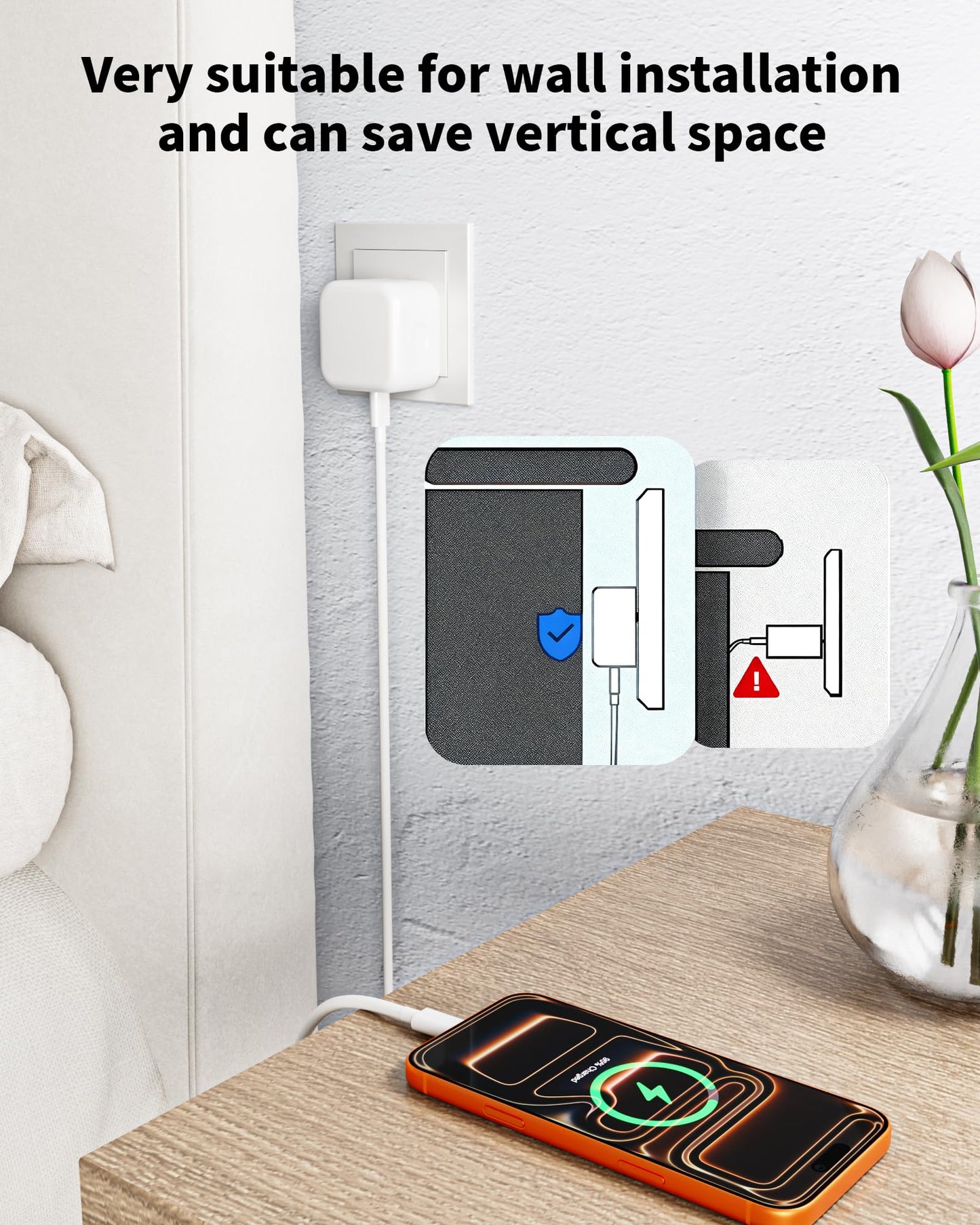 Apple 17e Charger Block Adapter,2Pack 40W USB C Charger Block Dynamic Power Adapter Foldable iPhone Plug with 60W Max Fast Charging for iPhone 17