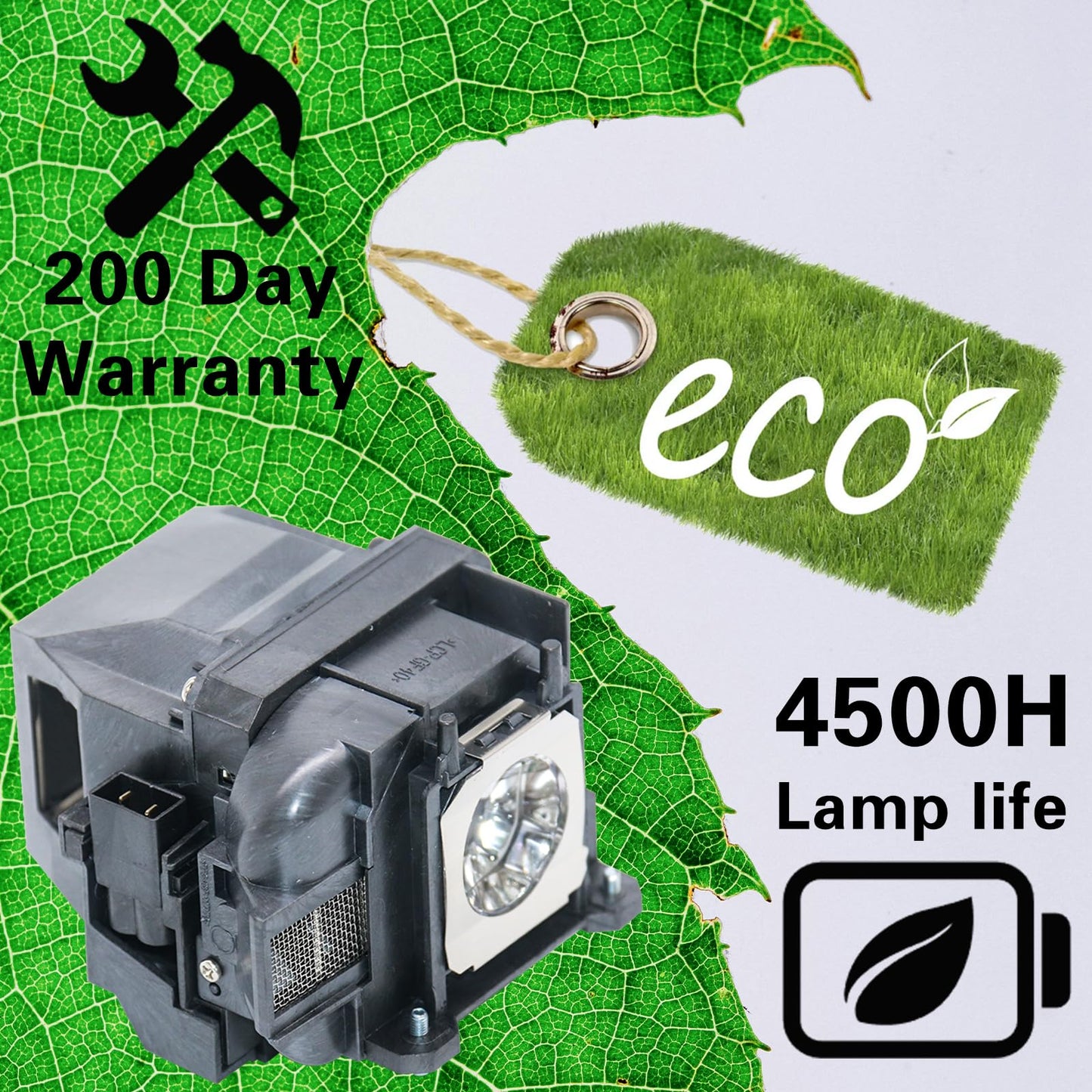SRZOBYU V13H010L78 Replacement Projector Lamp Bulb for Epson ELPLP78 PowerLite Home Cinema 2000 2030 2040 2045 730HD 740HD EX7230 EX7235 EX5220 EX3220