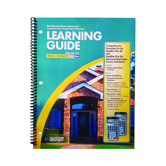 Calculated Industries 2128 Qualifier Plus Training Program Workbook for Qualifier Plus IIIx and IIIfx Real Estate Finance Calculators | 3 Modules