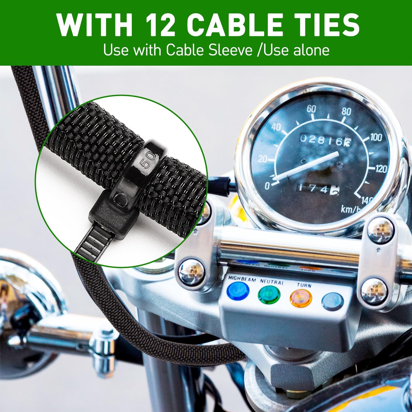 25FT Split Cable Management Sleeve Wire Loom Tubing Cord Protector for High-Temperature Automotive Harness Wires and Home Cable