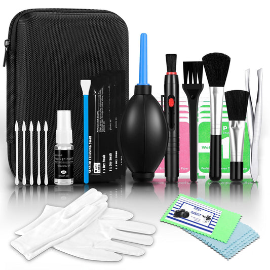 Camera Cleaning kit - Professional Camera Lens Cleaning Kit,Complete DSLR & Mirrorless Camera Sensor Cleaning Set Kit with Lens Pen, Blower, Brush